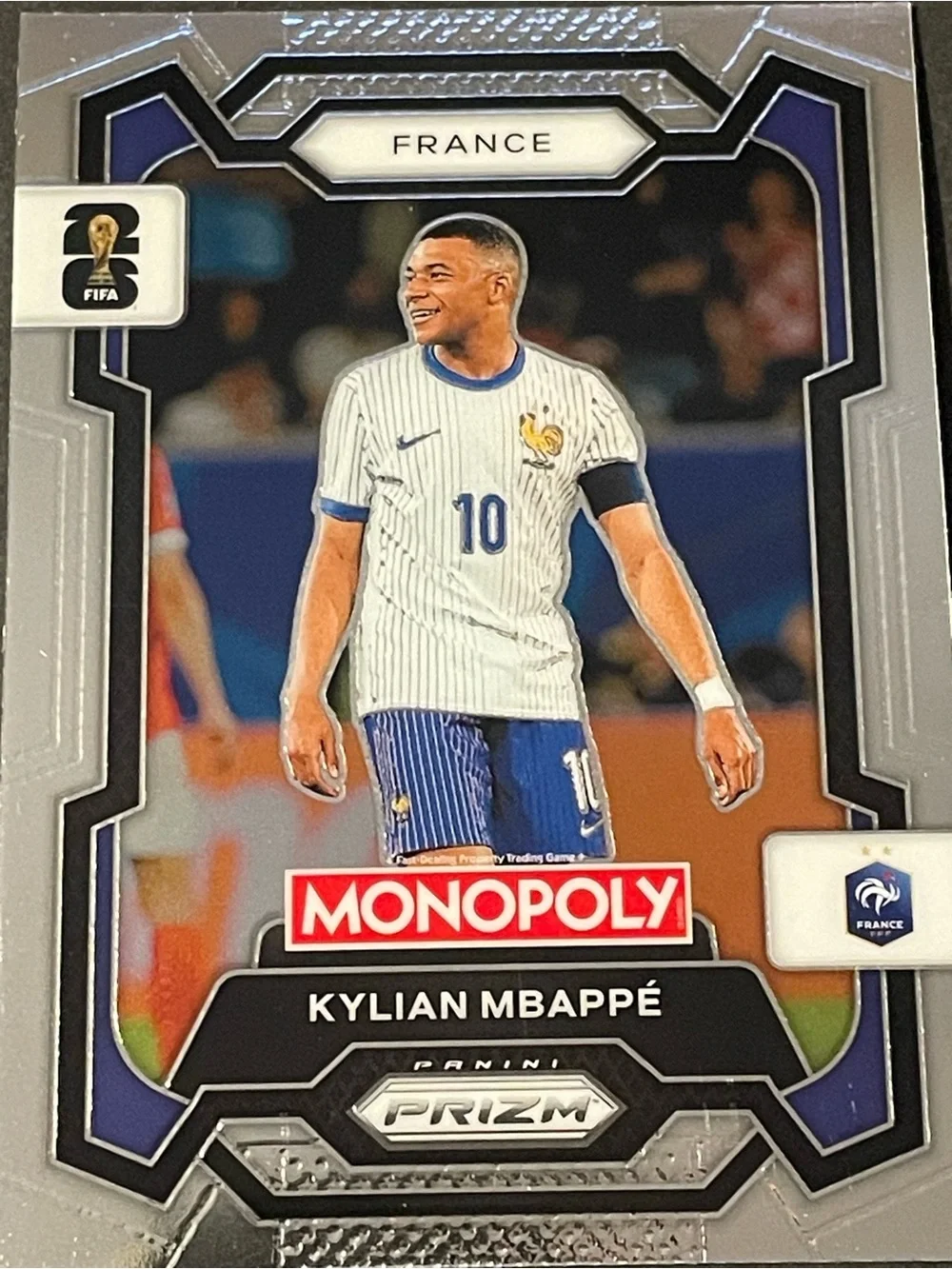 Panini 2026 Prizm Monopoly FIFA World Cup Kylian Mbappé France Base Card #7
